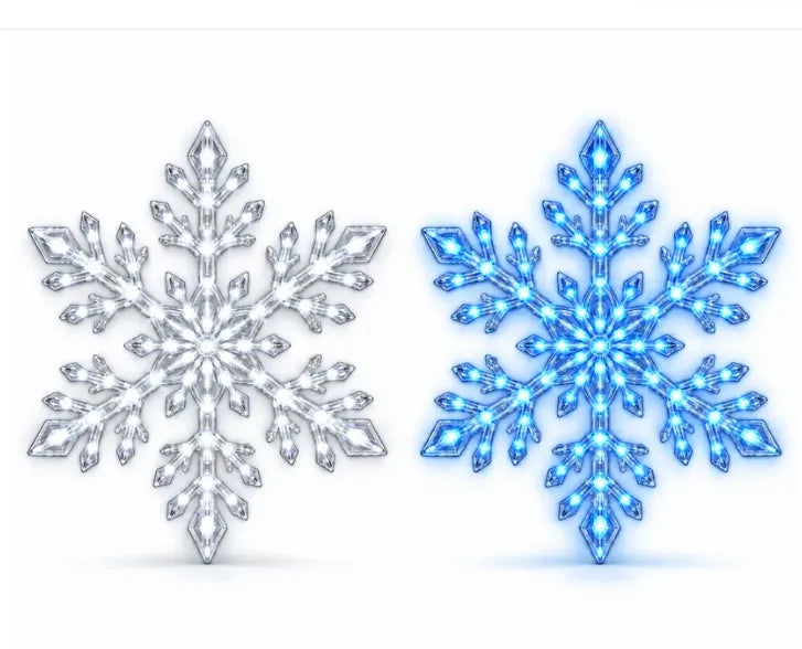 ⏳ Last Day 49% OFF – ❄️ LED Snowflake Wall Lights✨