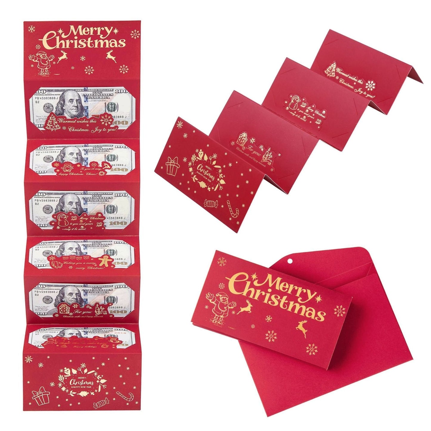 🎄 6-Slot Christmas Cash Gift Envelope | Buy 1 Get 1 Free 🎁