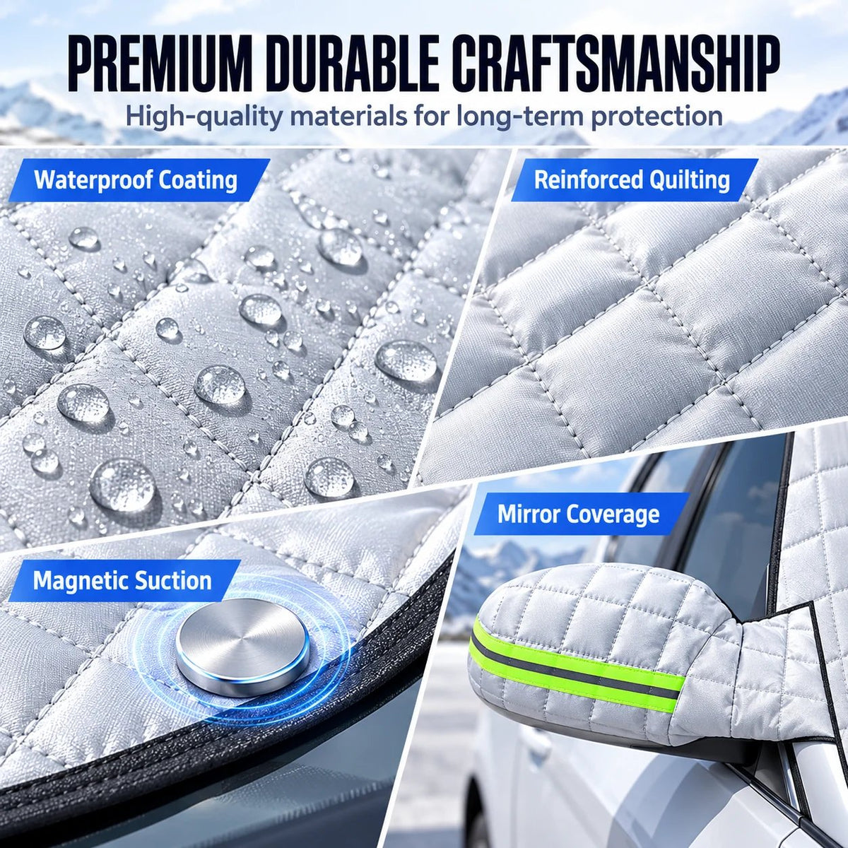 ❄️ Windshield Snow Cover – Less Scraping in Winter, Shade in Summer