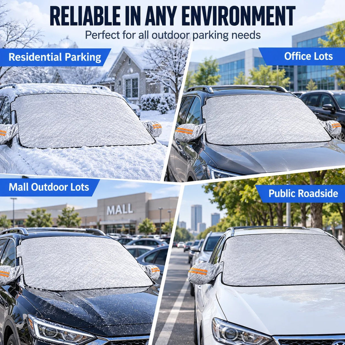 ❄️ Windshield Snow Cover – Less Scraping in Winter, Shade in Summer