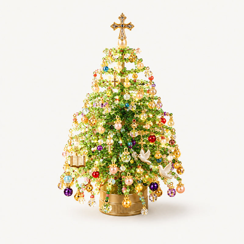 🎄✨ DIY Beaded Christmas Tree Kit – 🎅Create Your Own Sparkling Holiday Decoration