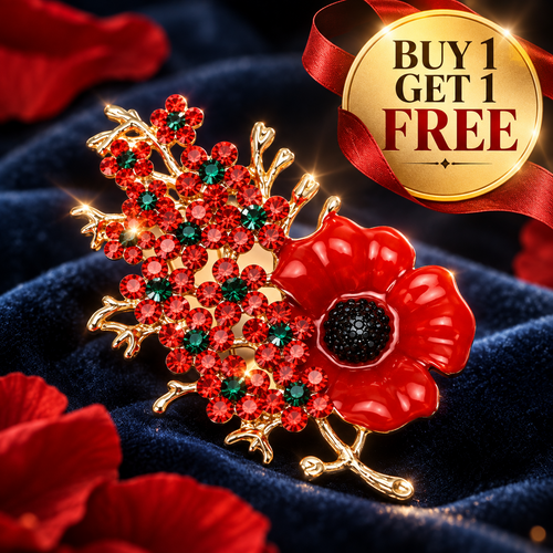 ❤️Buy 1 Get 1 Free — Keep One Remembrance Poppy Brooch, Share One
