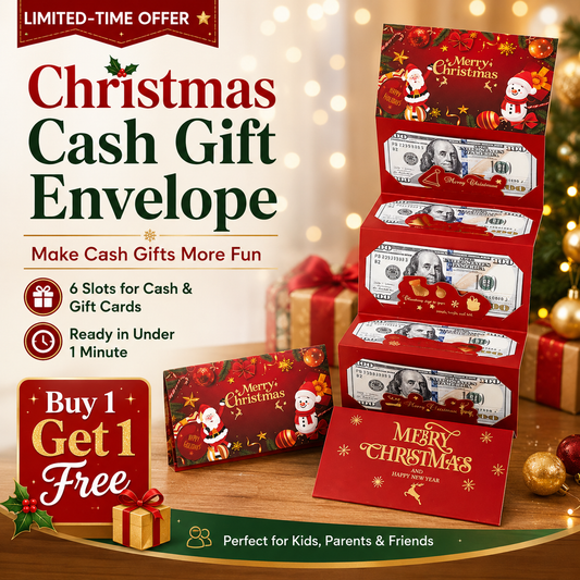 🎄 6-Slot Christmas Cash Gift Envelope | Buy 1 Get 1 Free 🎁