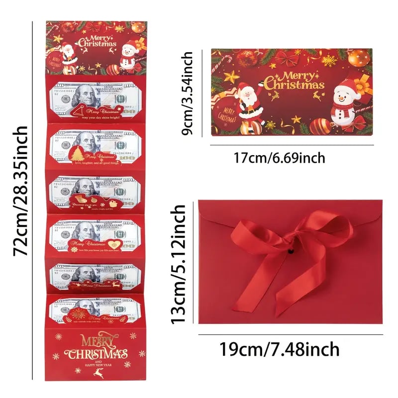 🎄 6-Slot Christmas Cash Gift Envelope | Buy 1 Get 1 Free 🎁