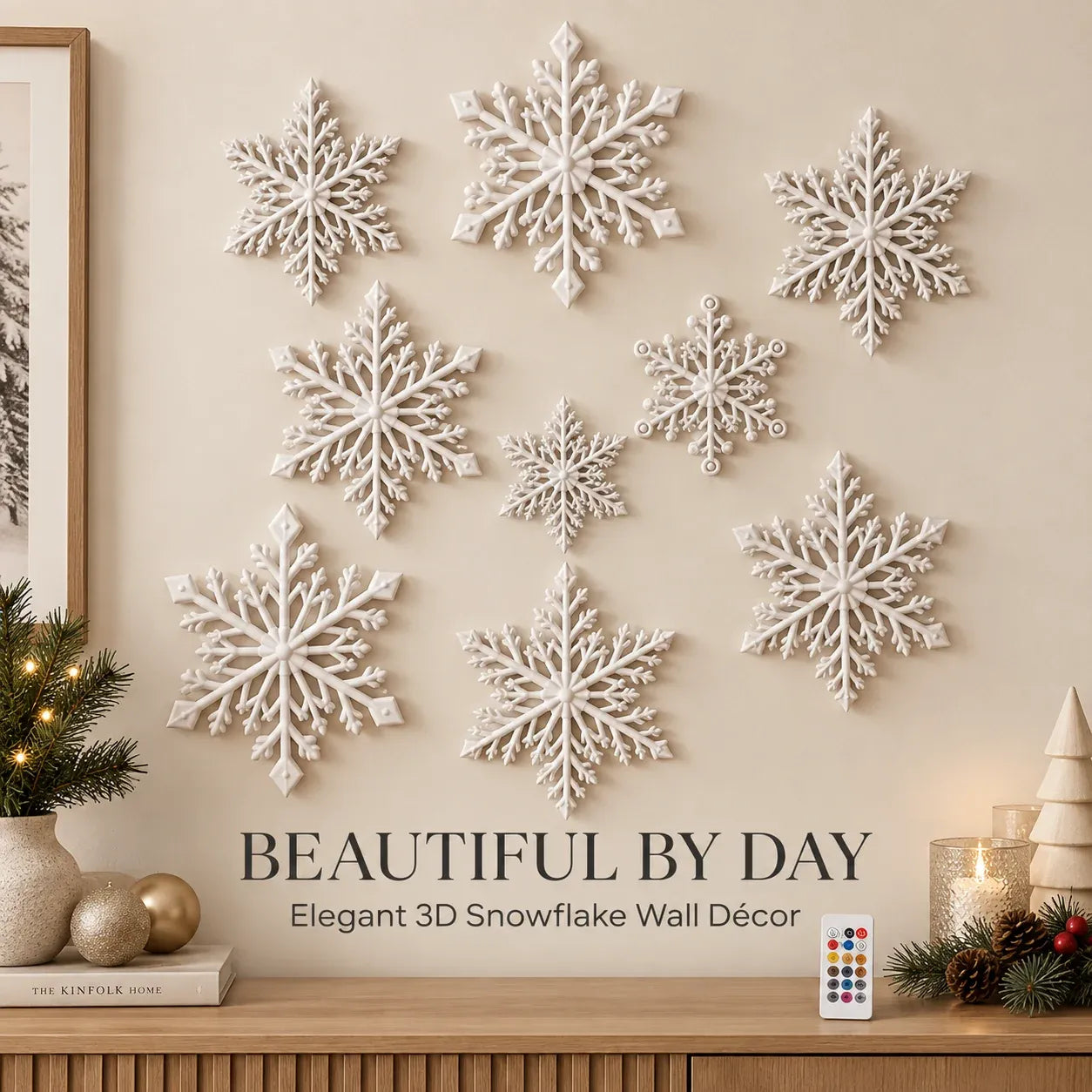 ⏳ Last Day 49% OFF – ❄️ LED Snowflake Wall Lights✨