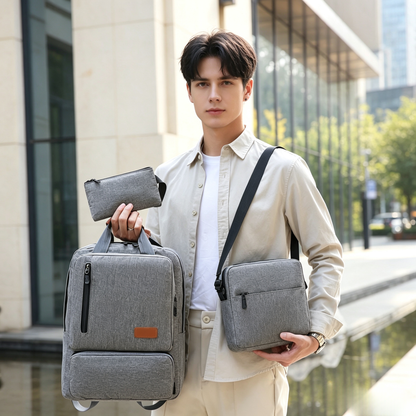 Three-Piece Casual Backpack Set