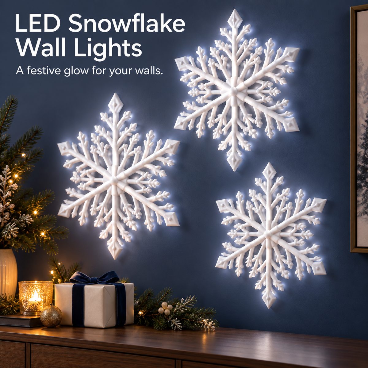 🥳2026 HOT SALE🥳💞50K+ SOLD!｜ LED Snowflake Wall Lights❄️✨