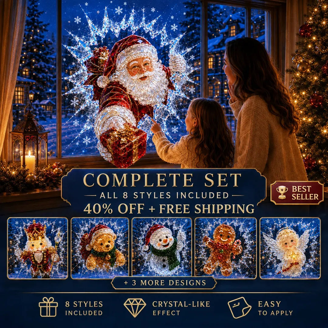 ✨🎄 Limited-Time Christmas Window Decals — 3D Shattered-Glass Effect