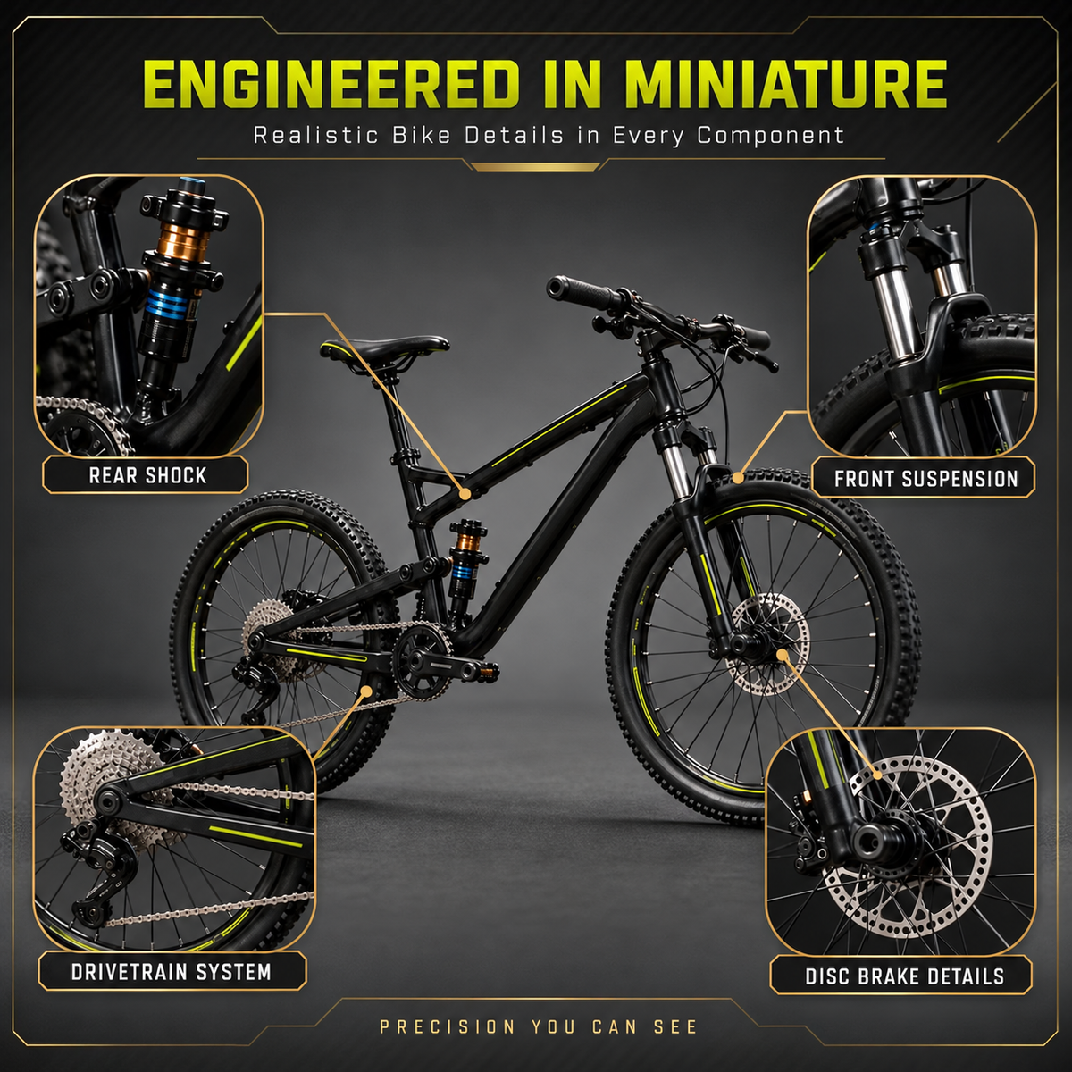 🎁🚲DIY Mountain Bike Model Kit- Build, Display & Collect