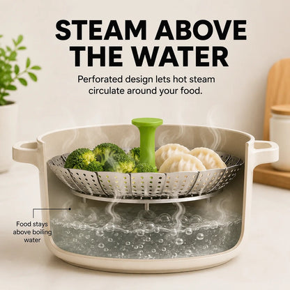 🎉🥦 Expandable Steamer Basket – Turn Any Pot Into a Steamer