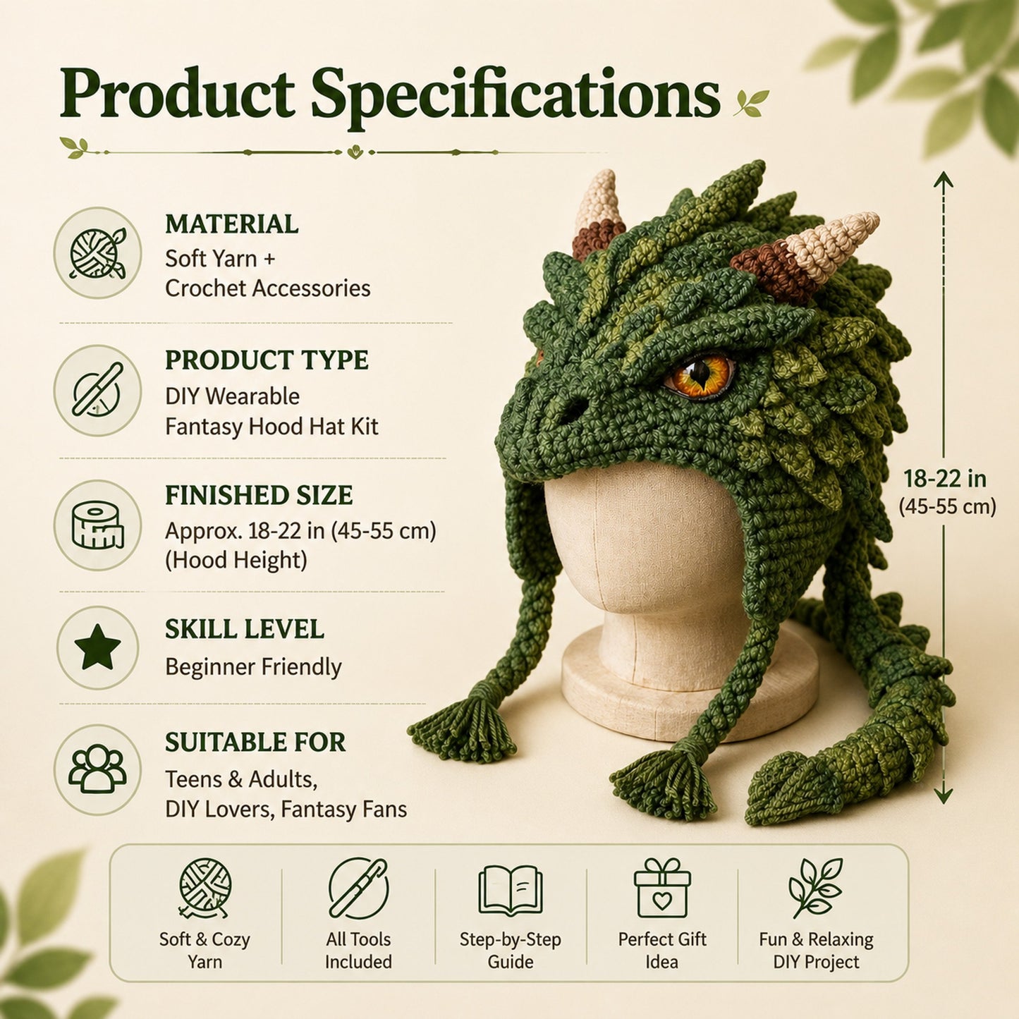 🔥LAST DAY 50% OFF - 🧵DIY Your Halloween Fantasy Hood🎁Beginner Friendly
