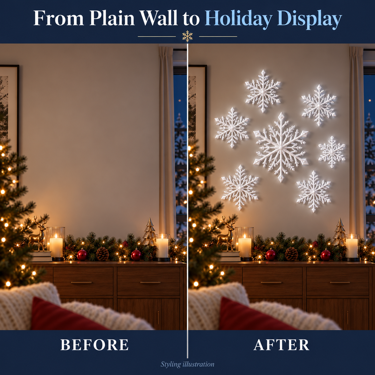 🥳2026 HOT SALE🥳💞50K+ SOLD!｜ LED Snowflake Wall Lights❄️✨