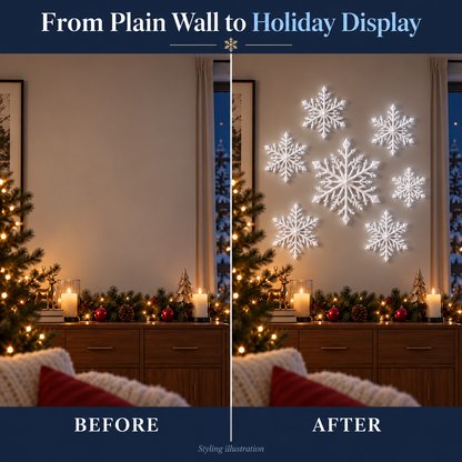 🥳2026 HOT SALE🥳💞50K+ SOLD!｜ LED Snowflake Wall Lights❄️✨