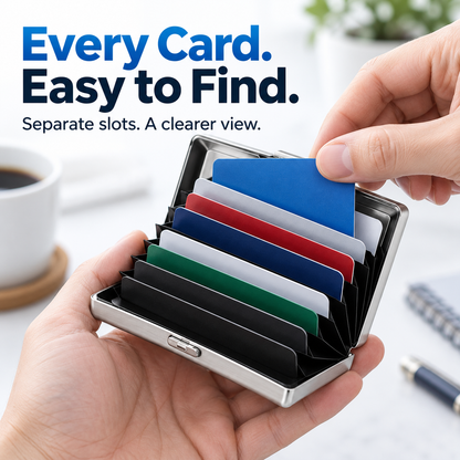 🥳2026 HOT SALE🥳💞50K+ SOLD!｜RFID Blocking Metal Card Holder🛡️