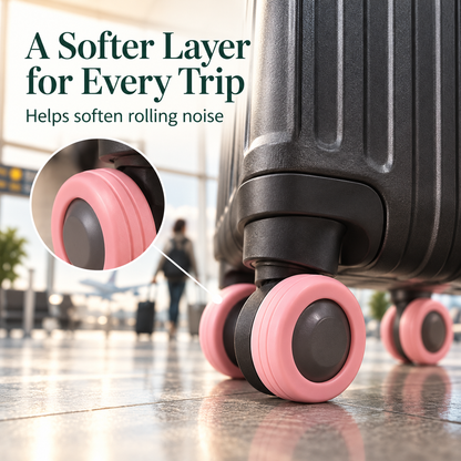 🧳 Silicone Luggage Wheel Covers — Less Noise, Added Protection