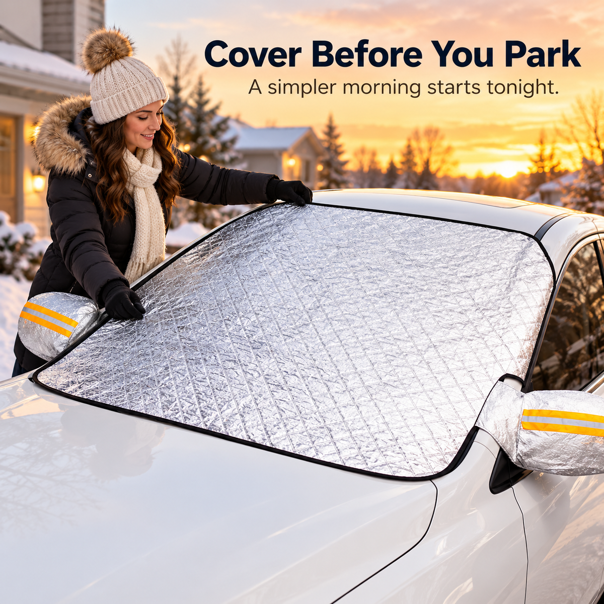 Car Windshield Protector Cover, Waterproof Against Snow Ice Frost Dust Rain ❄️