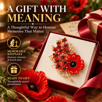❤️Buy 1 Get 1 Free — Keep One Remembrance Poppy Brooch, Share One