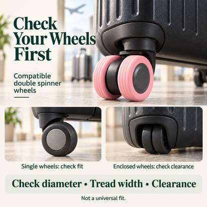 🧳 Silicone Luggage Wheel Covers — Less Noise, Added Protection