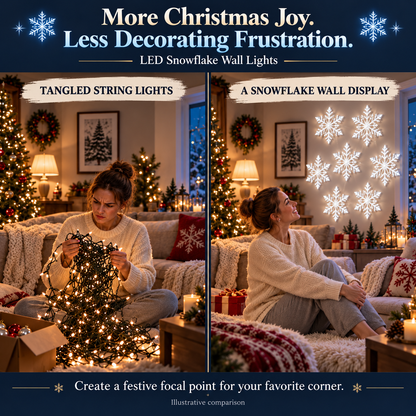🥳2026 HOT SALE🥳💞50K+ SOLD!｜ LED Snowflake Wall Lights❄️✨