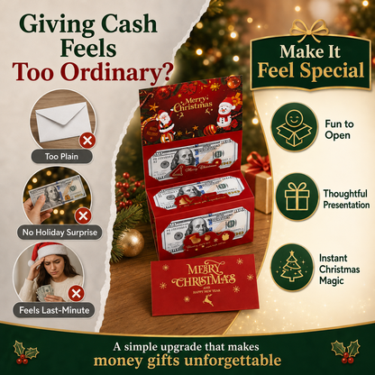 🎄 6-Slot Christmas Cash Gift Envelope | Buy 1 Get 1 Free 🎁