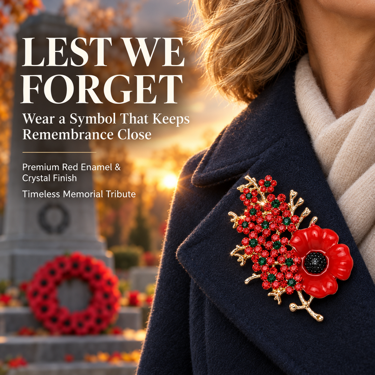 ❤️Buy 1 Get 1 Free — Keep One Remembrance Poppy Brooch, Share One