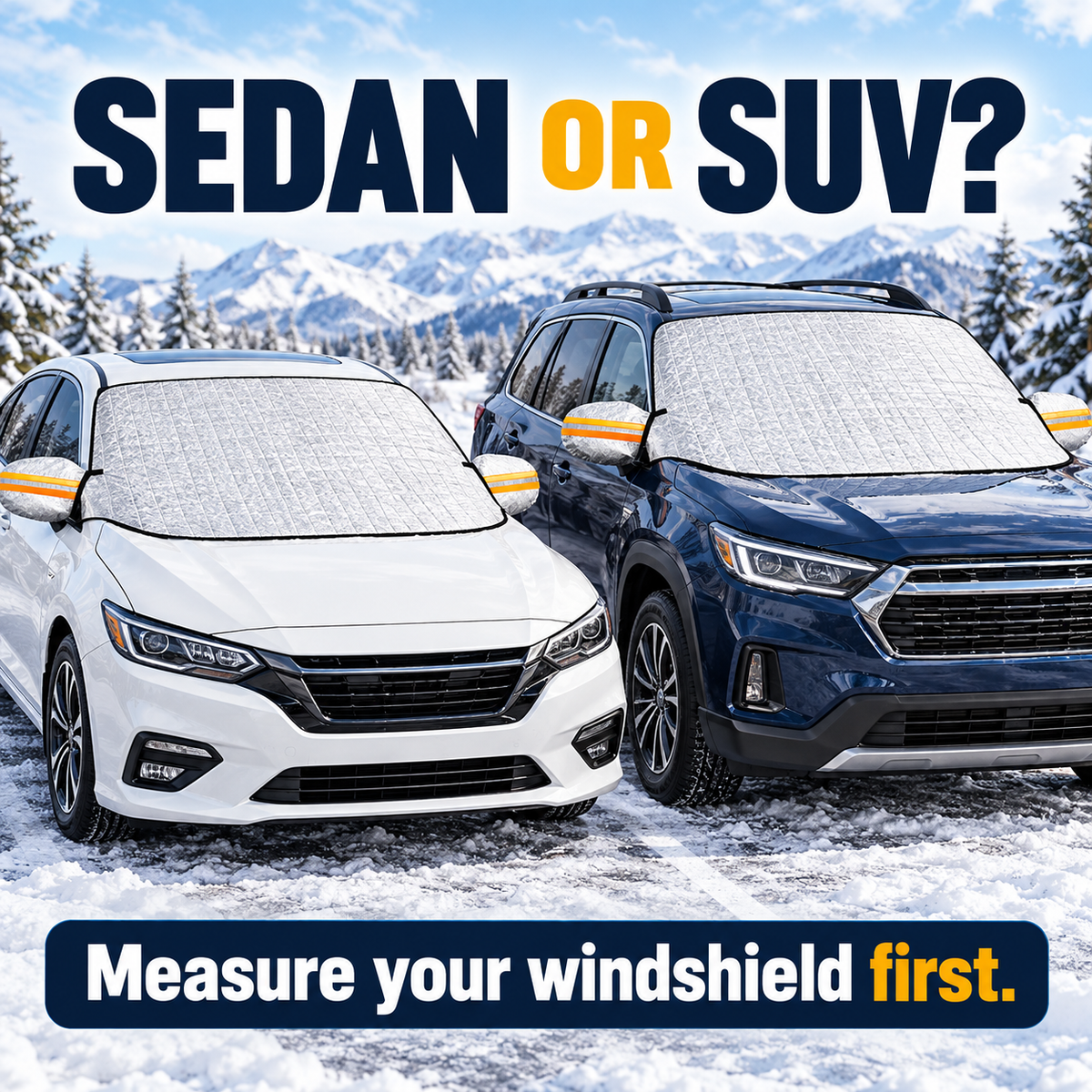 Car Windshield Protector Cover, Waterproof Against Snow Ice Frost Dust Rain ❄️