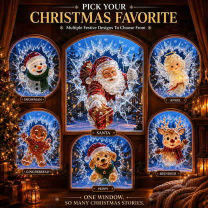 ✨🎄 Limited-Time Christmas Window Decals — 3D Shattered-Glass Effect