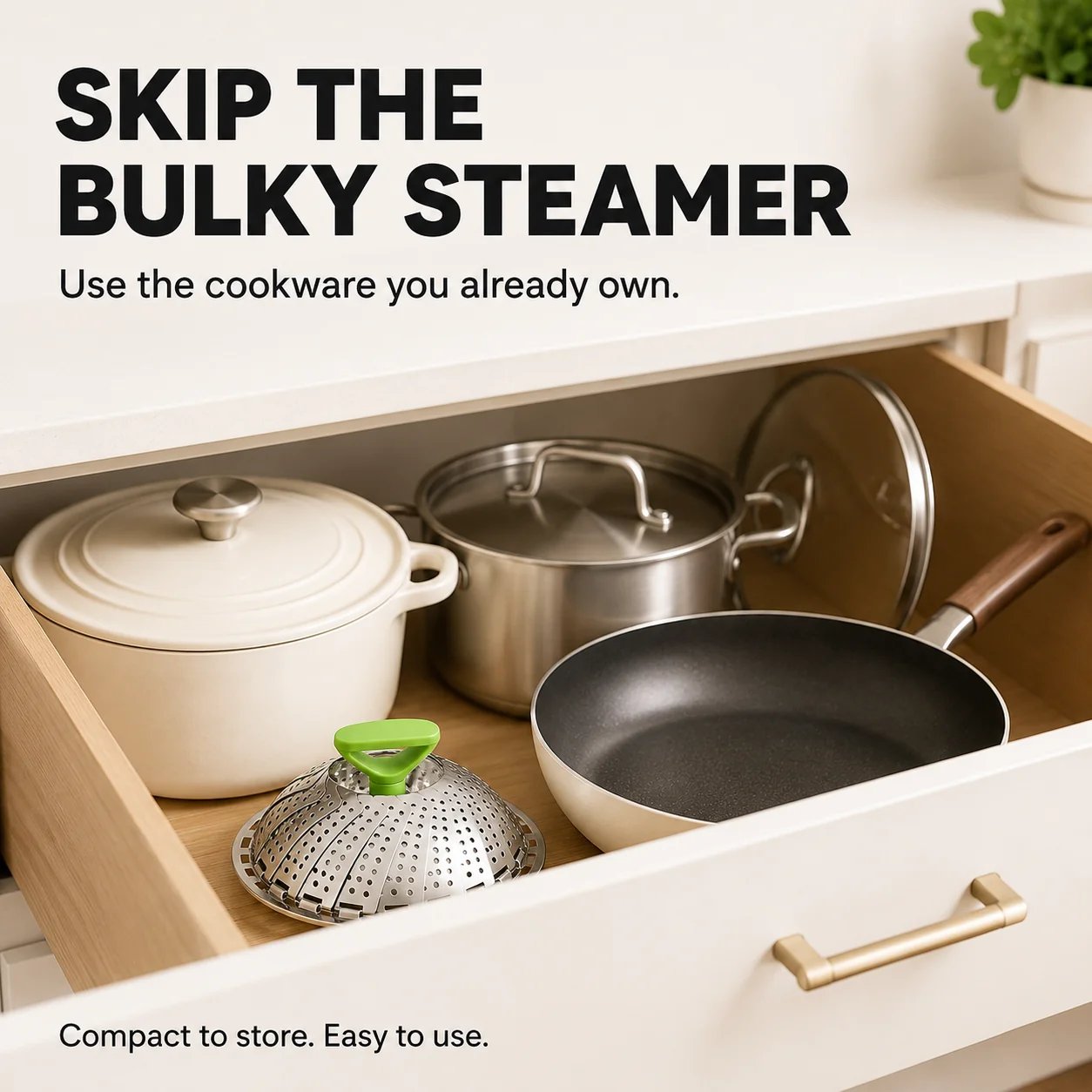 🎉🥦 Expandable Steamer Basket – Turn Any Pot Into a Steamer