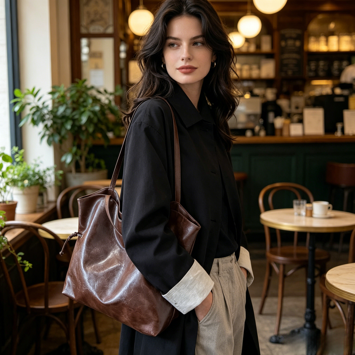 Retro Underarm Tote Bag