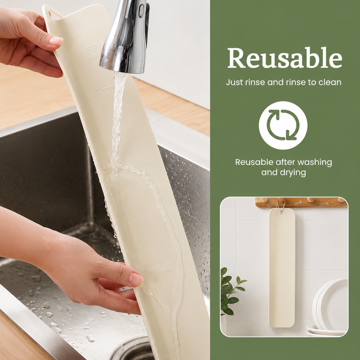 🏆Hot Sale⚡Kitchen Sink Splash Guard - Keep Your Counter Dry & Clean💧