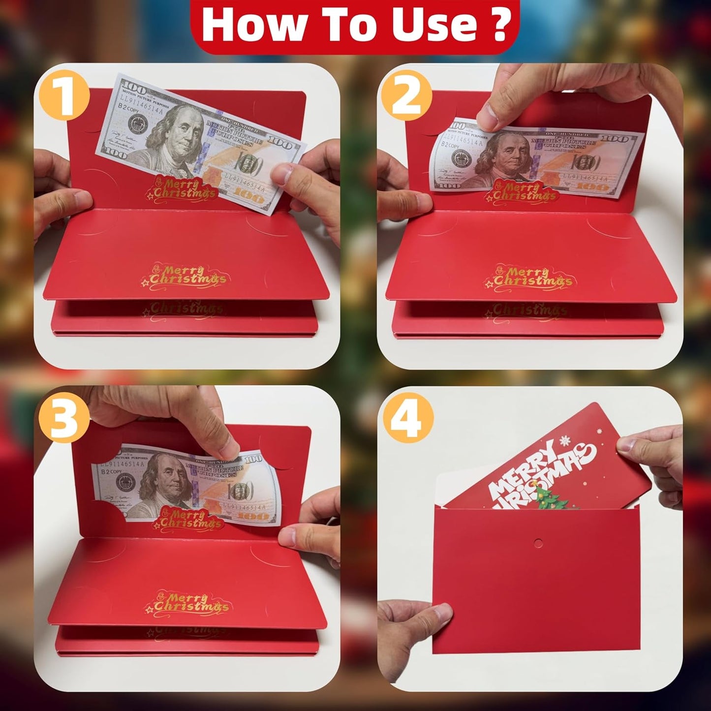 🎄 6-Slot Christmas Cash Gift Envelope | Buy 1 Get 1 Free 🎁