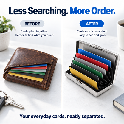 🥳2026 HOT SALE🥳💞50K+ SOLD!｜RFID Blocking Metal Card Holder🛡️