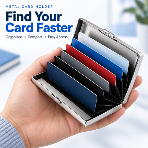 🥳2026 HOT SALE🥳💞50K+ SOLD!｜RFID Blocking Metal Card Holder🛡️