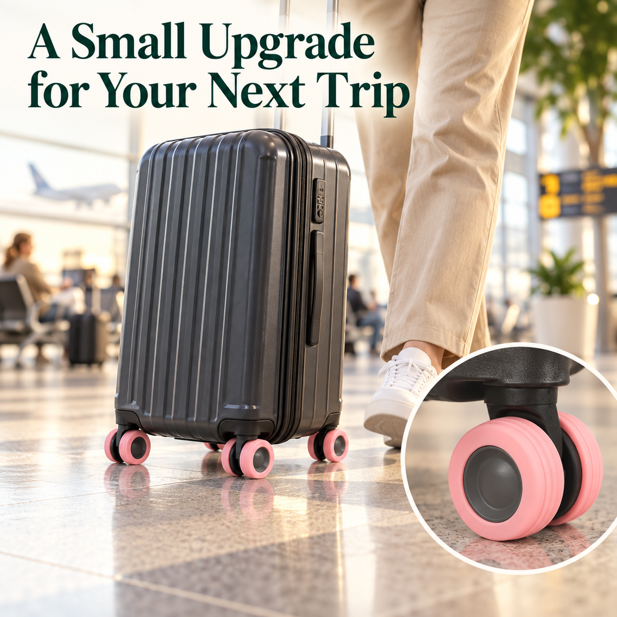 🧳 Silicone Luggage Wheel Covers — Less Noise, Added Protection