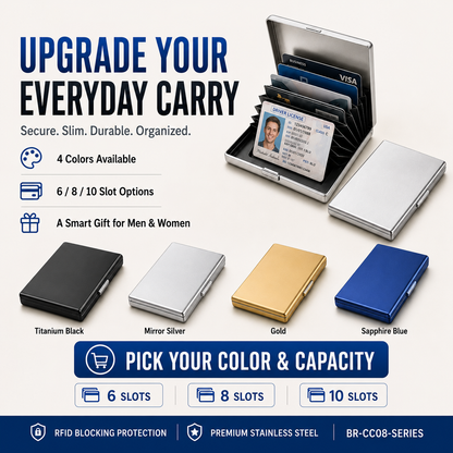 🥳2026 HOT SALE🥳💞50K+ SOLD!｜RFID Blocking Metal Card Holder🛡️