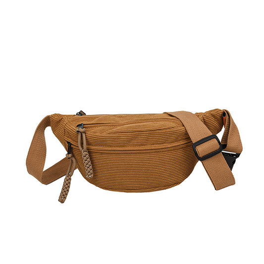 Corduroy Waist Chest Bag