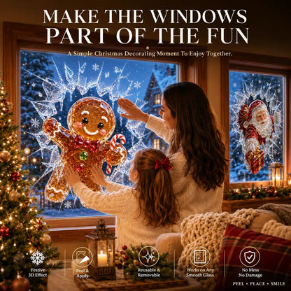 ✨🎄 Limited-Time Christmas Window Decals — 3D Shattered-Glass Effect