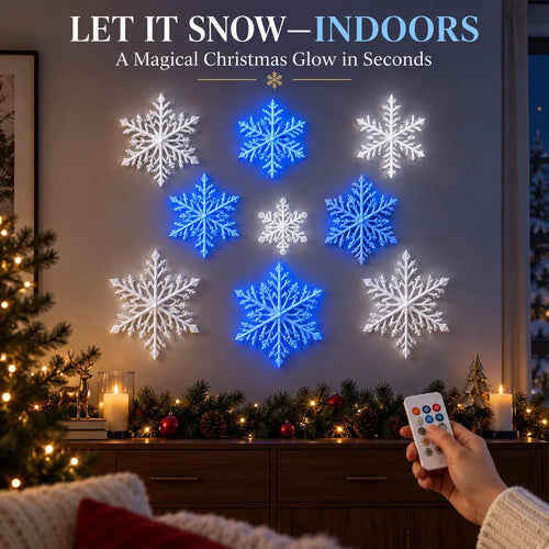 ⏳ Last Day 49% OFF – ❄️ LED Snowflake Wall Lights✨