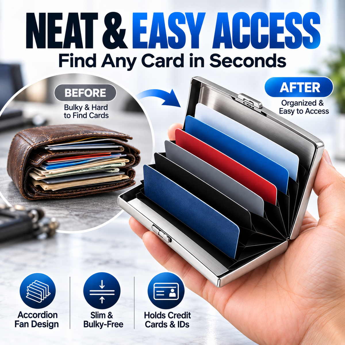 🛡️RFID Blocking Metal Card Holder