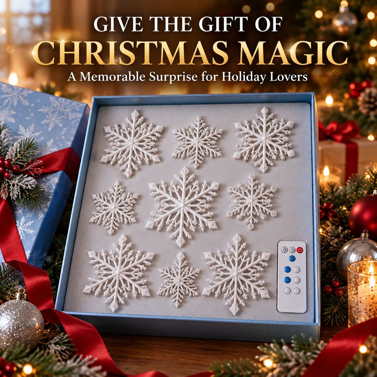 ⏳ Last Day 49% OFF – ❄️ LED Snowflake Wall Lights✨