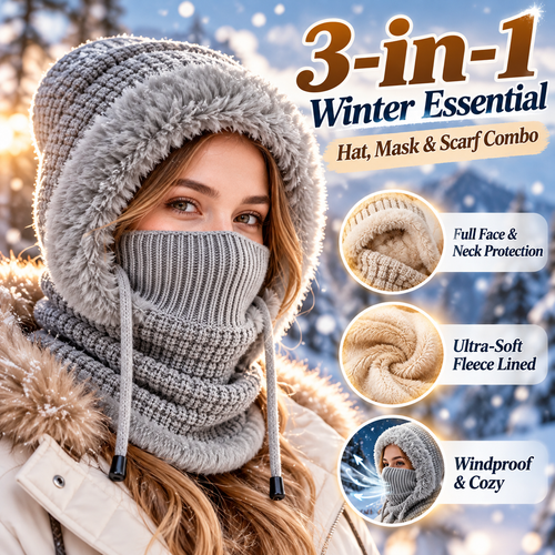 ✨3 in 1 Beanie Hat For Women❄️