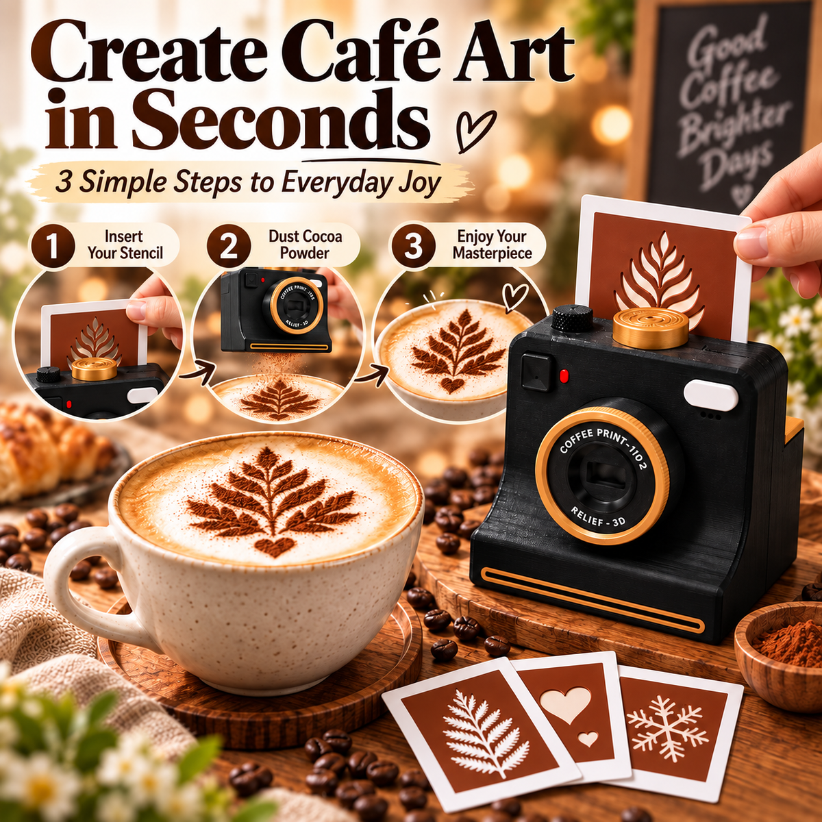 ☕📷 3D-Printed Latte Art Camera