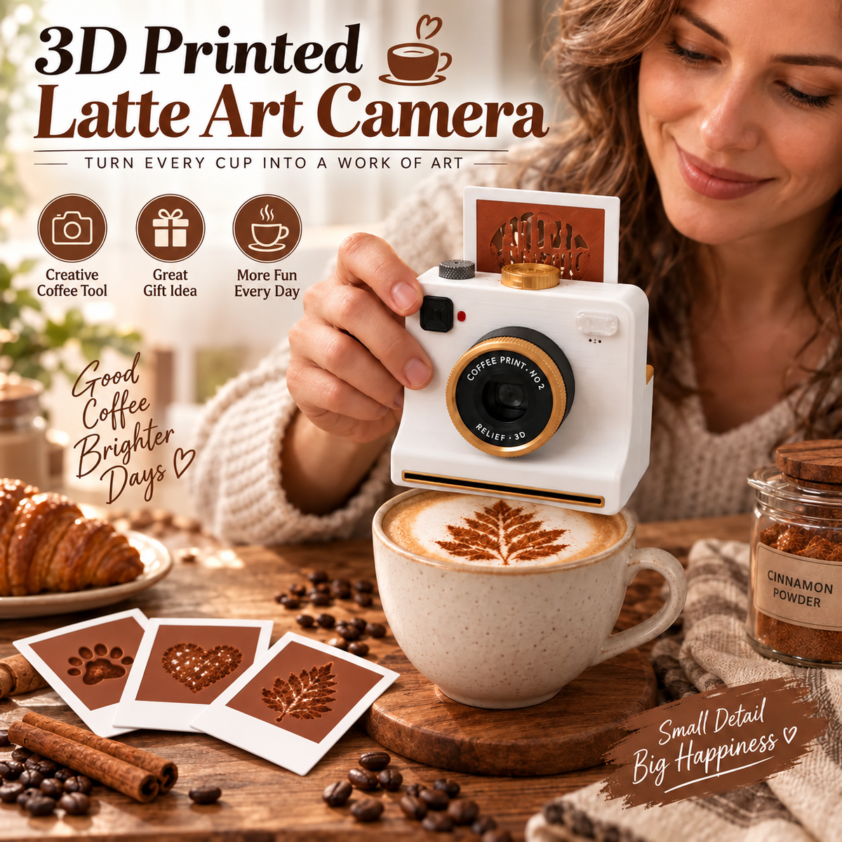 ☕📷 3D-Printed Latte Art Camera