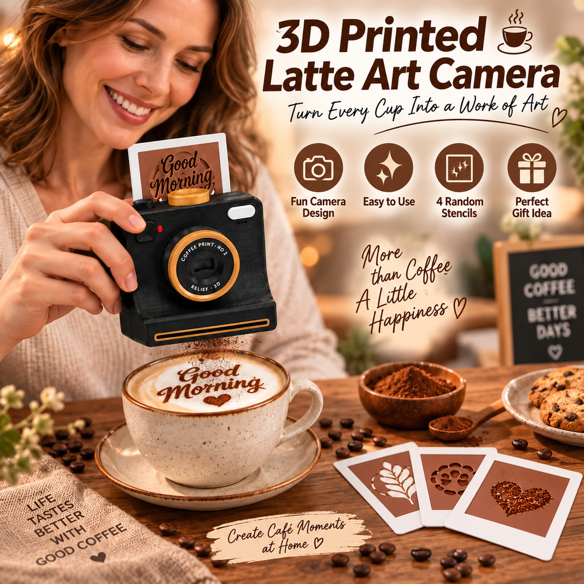 ☕📷 3D-Printed Latte Art Camera
