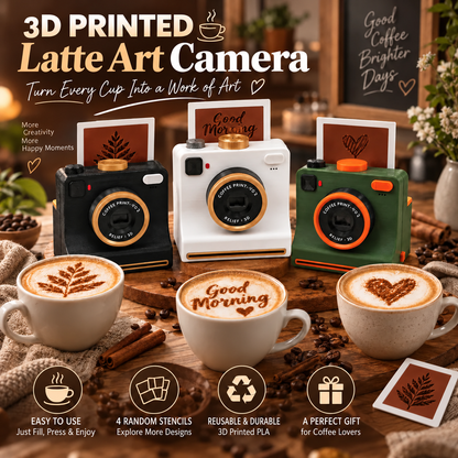 ☕📷 3D-Printed Latte Art Camera