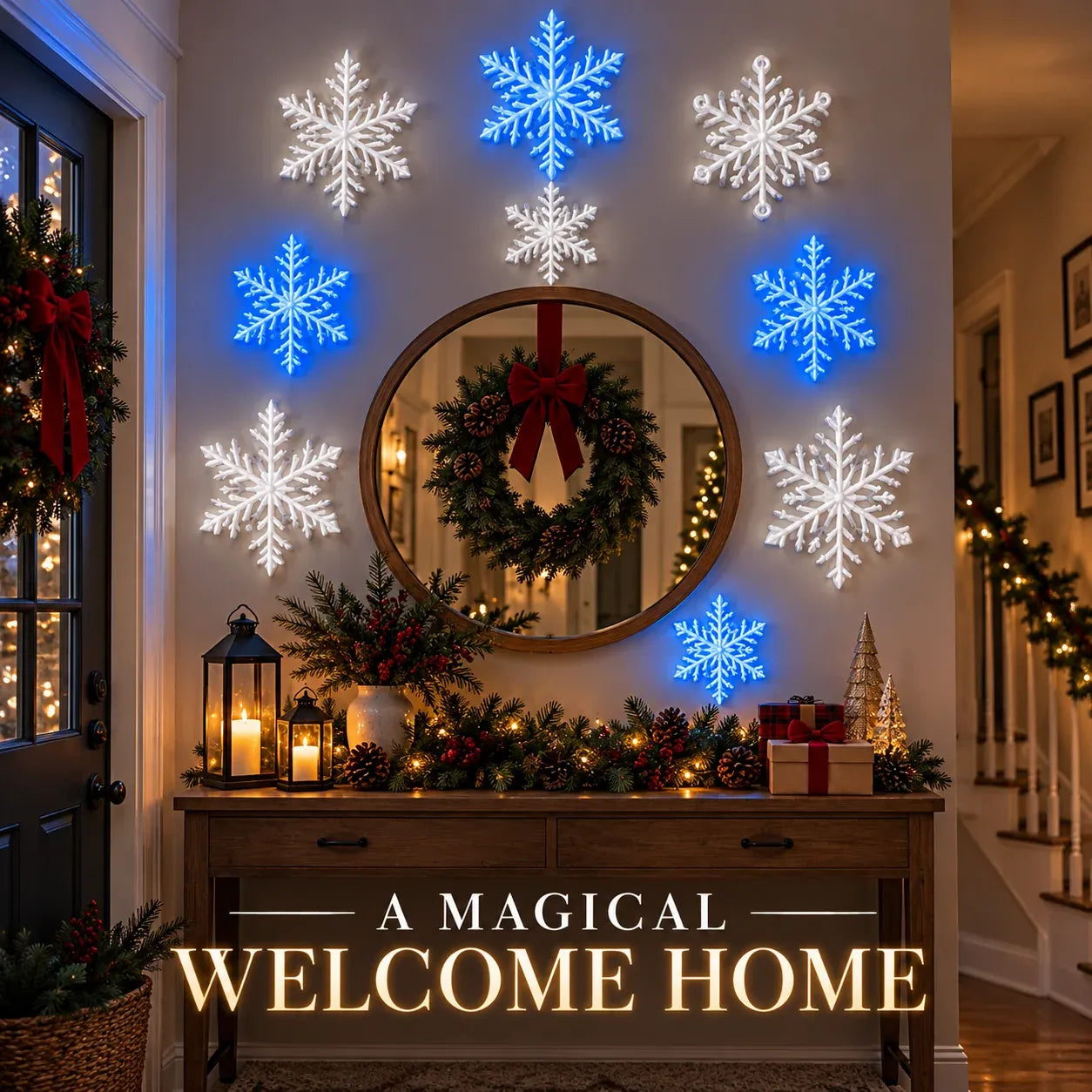 ⏳ Last Day 49% OFF – ❄️ LED Snowflake Wall Lights✨