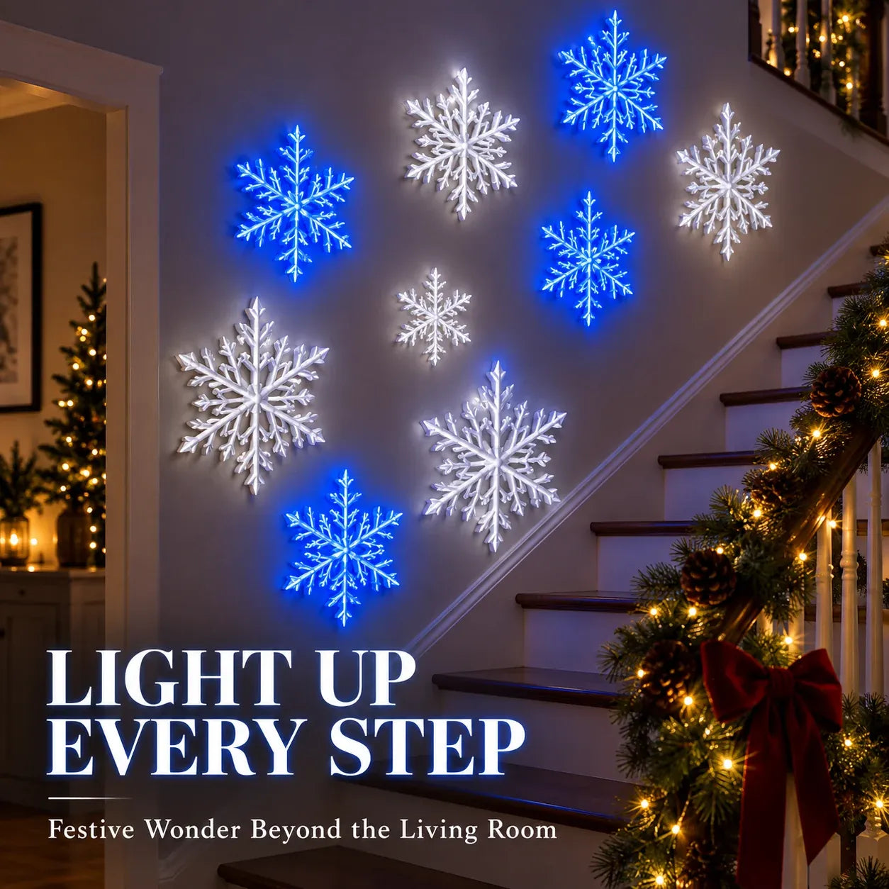 ⏳ Last Day 49% OFF – ❄️ LED Snowflake Wall Lights✨
