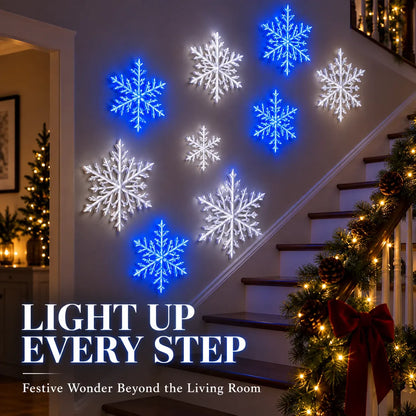 ⏳ Last Day 49% OFF – ❄️ LED Snowflake Wall Lights✨
